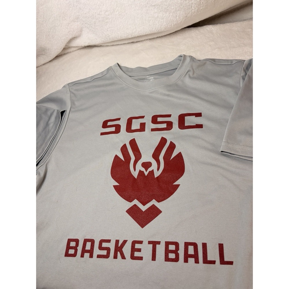 Champro SGSC South Georgia State College Hawks Basketball Shirt Med Gray EUC